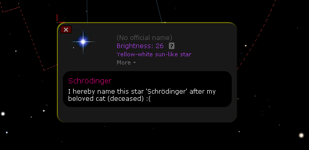 Star message example