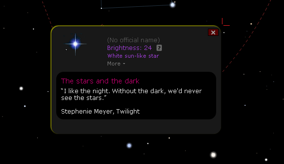 Star message example